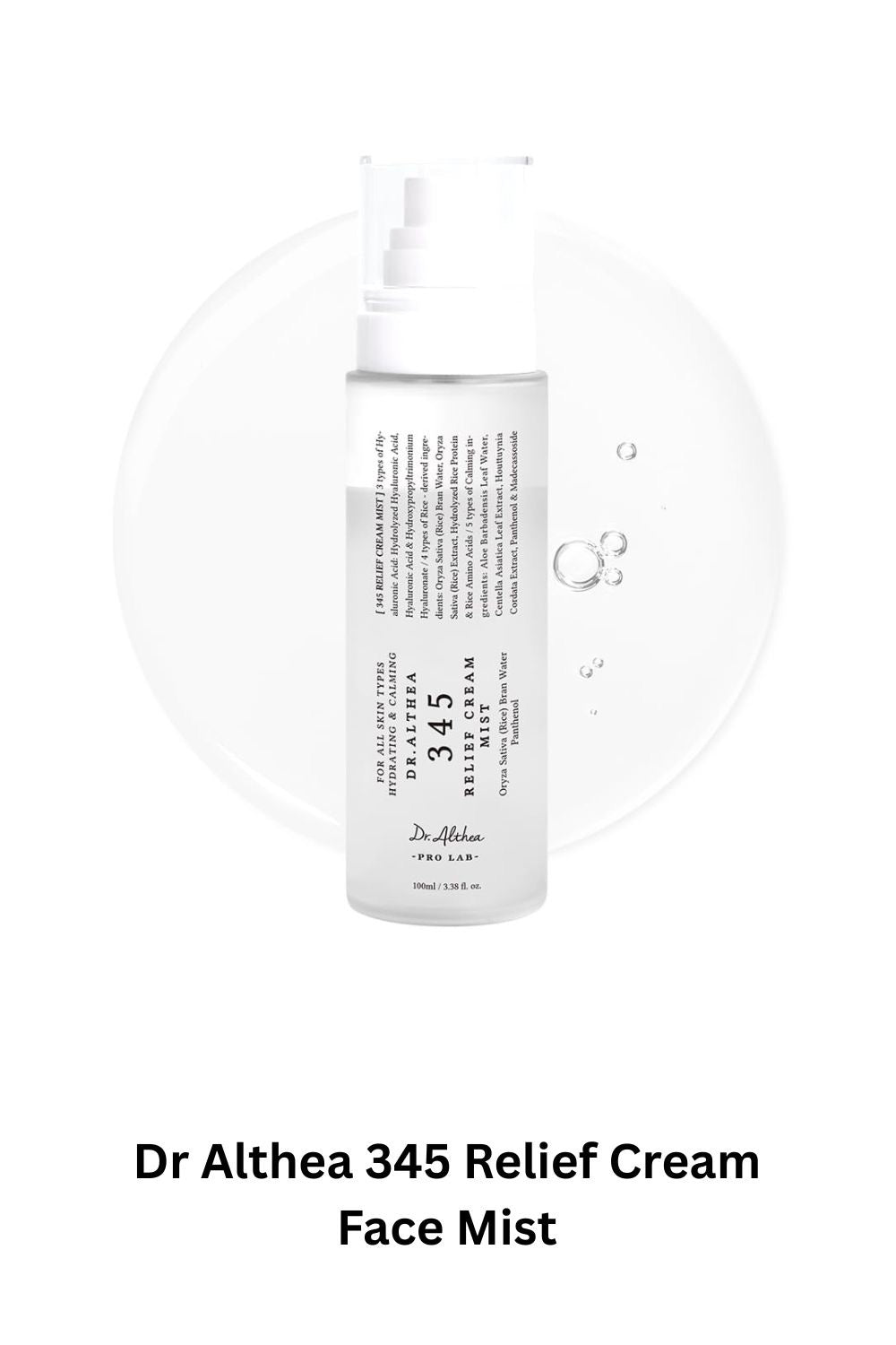 Dr. Althea 345 Relief Cream Mist – Brume Hydratante Apaisante Coréenne 100 ml